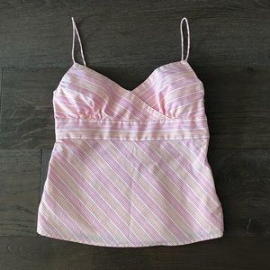 J Crew Pink Stripe Top